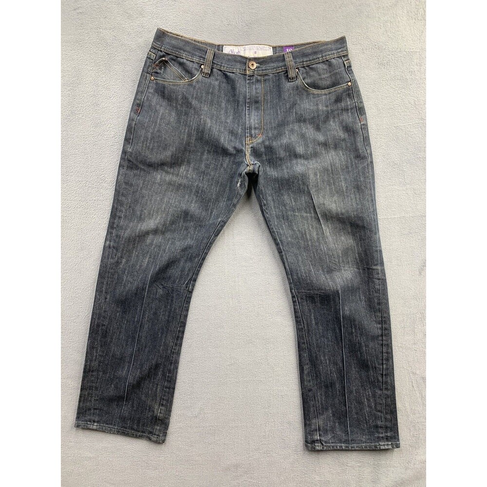 Akoo Denim Jeans Men's Size 38 Black 100% Cotton Street Wear Punk
